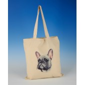 8615 Shopper Bag-MARK CHARLES-COLOURED FRENCH BULLDOG